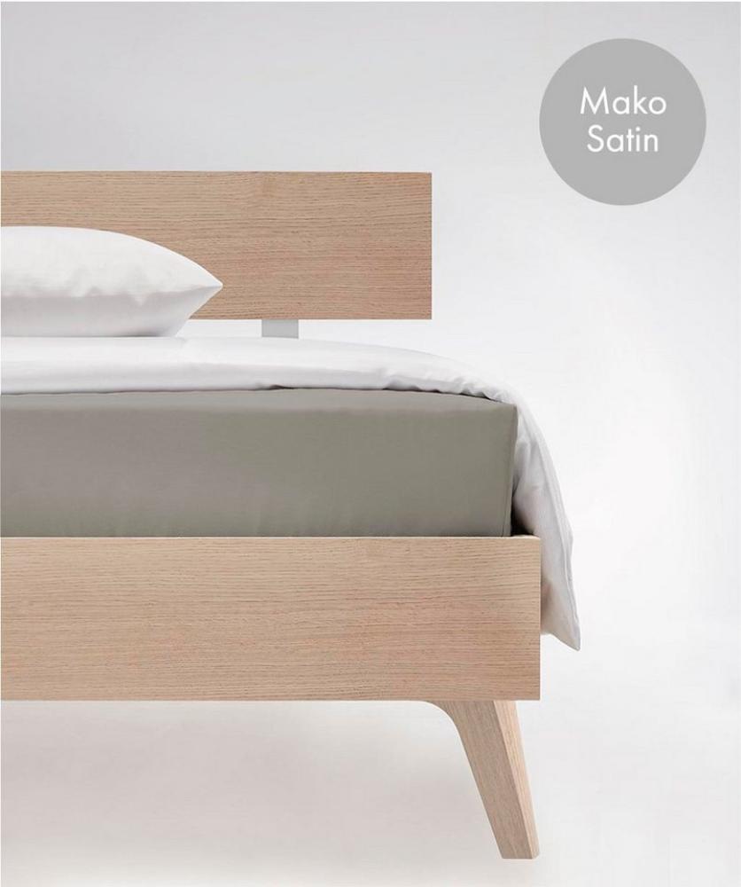 Fleuresse Mako-Satin-Spannlaken colours grau 9021, 180-200x200 Bild 1