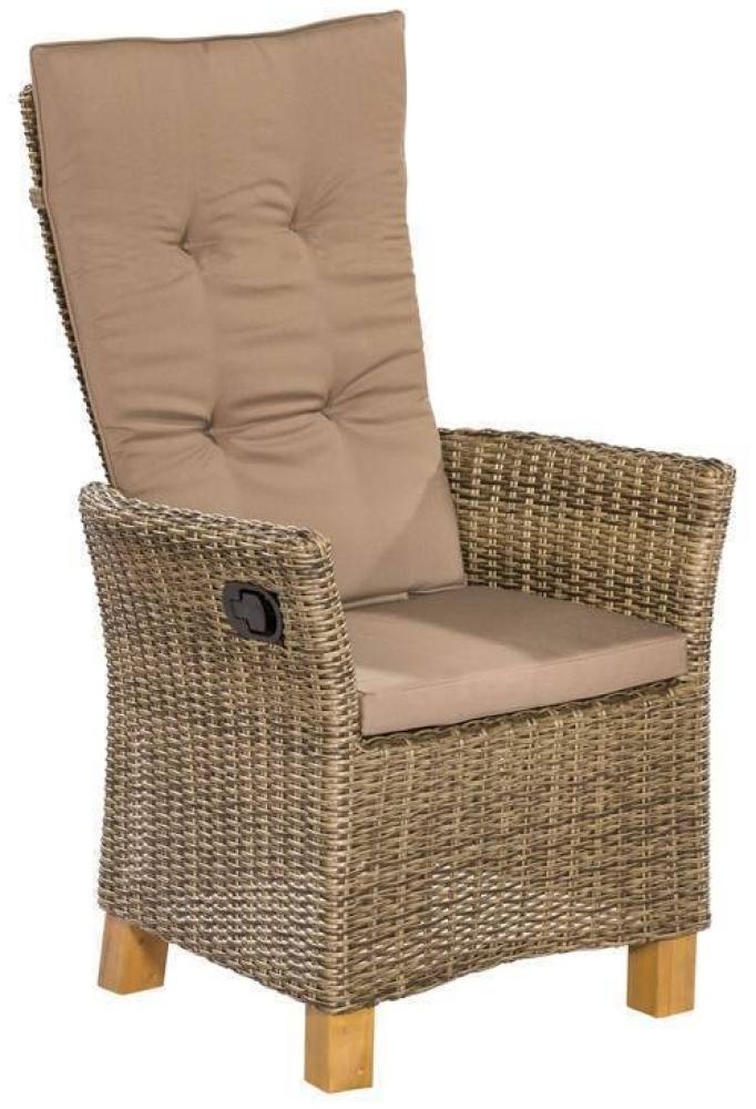 YOURSOL by Merxx Gartenmöbel Set Toskana 4 Personen mit Tisch 185 x 90 cm, Geflecht Hochlehner Bild 1