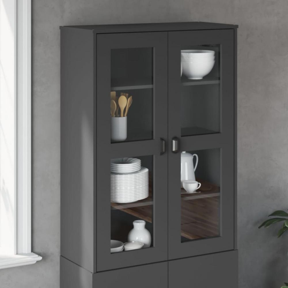 Aufsatz für Highboard VIKEN Anthrazit Massivholz Kiefer (Farbe: Anthrazit) Bild 1