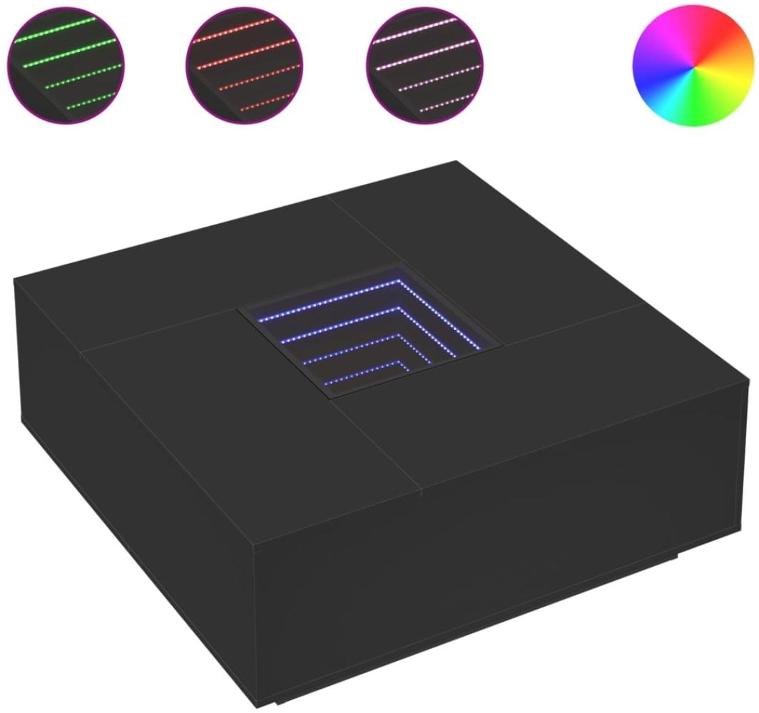 vidaXL Couchtisch mit Infinity-LED Schwarz 100x100x40 cm 3284043 Bild 1