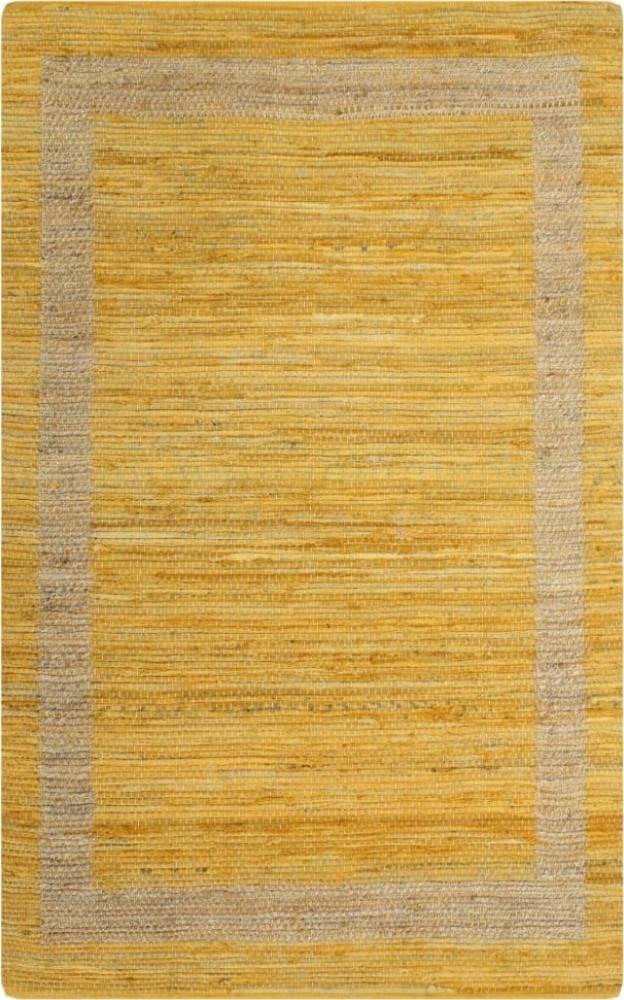 vidaXL Teppich Handgefertigt Jute Gelb 160x230 cm 133733 Bild 1