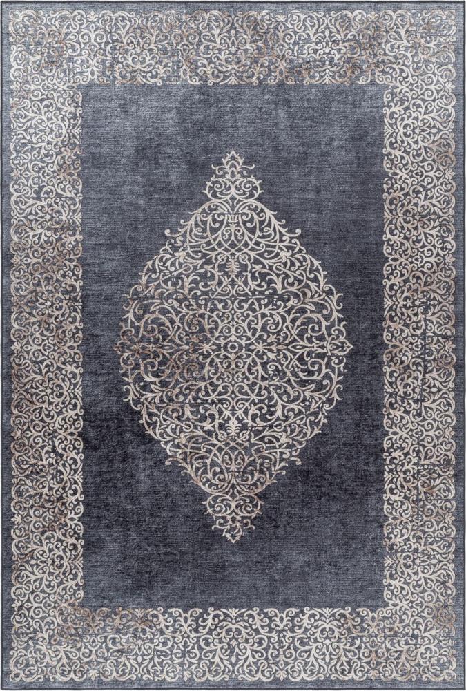 Waschbarer Teppich Federico rechteckig - 120x170 cm - Schwarz Bild 1