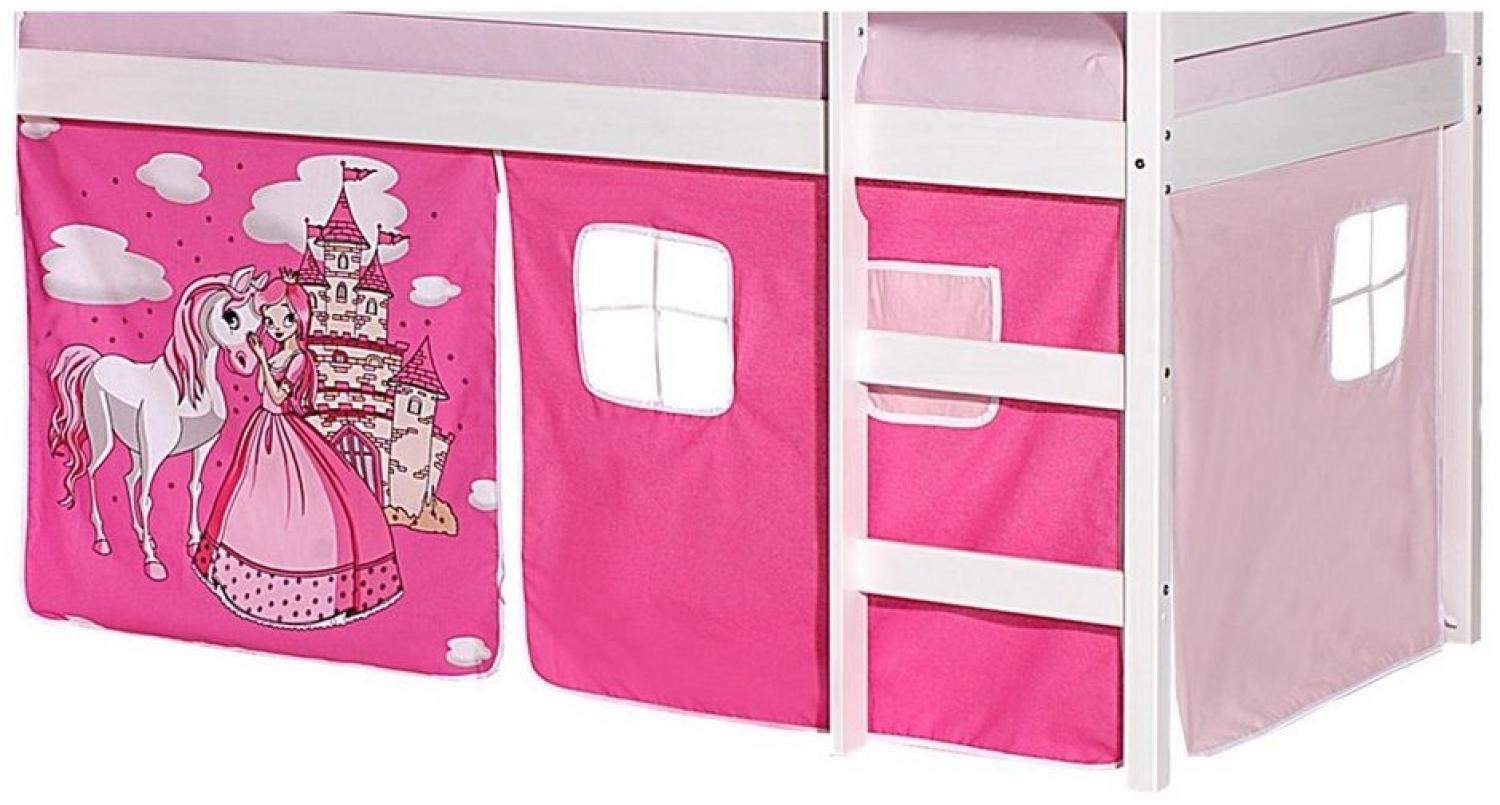 IDIMEX Vorhang PRINZESSIN, Vorhang Gardine Bettvorhang PRINZESSIN Hochbett Rutschbett Spielbett p Bild 1