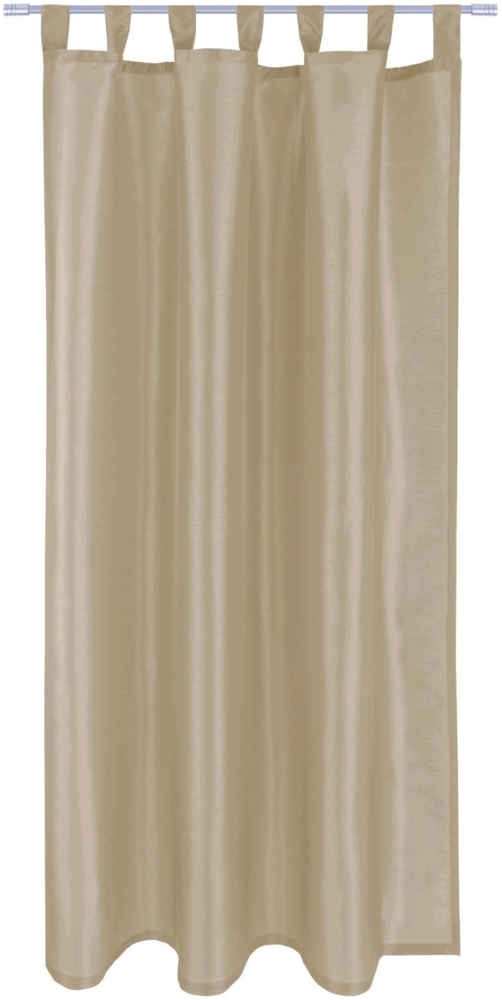 Gardine Blickdicht Taupe 140x245cm Schlaufen - Taupe hell Bild 1