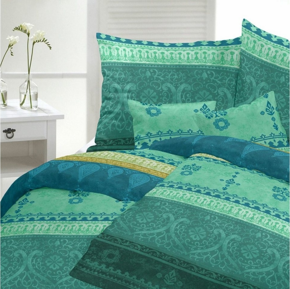 TRAUMSCHLAF Bettwäsche Indisatin, Mako Satin, 2 teilig, edle zart glänzende Ganzjahresbettwäsche Bild 1