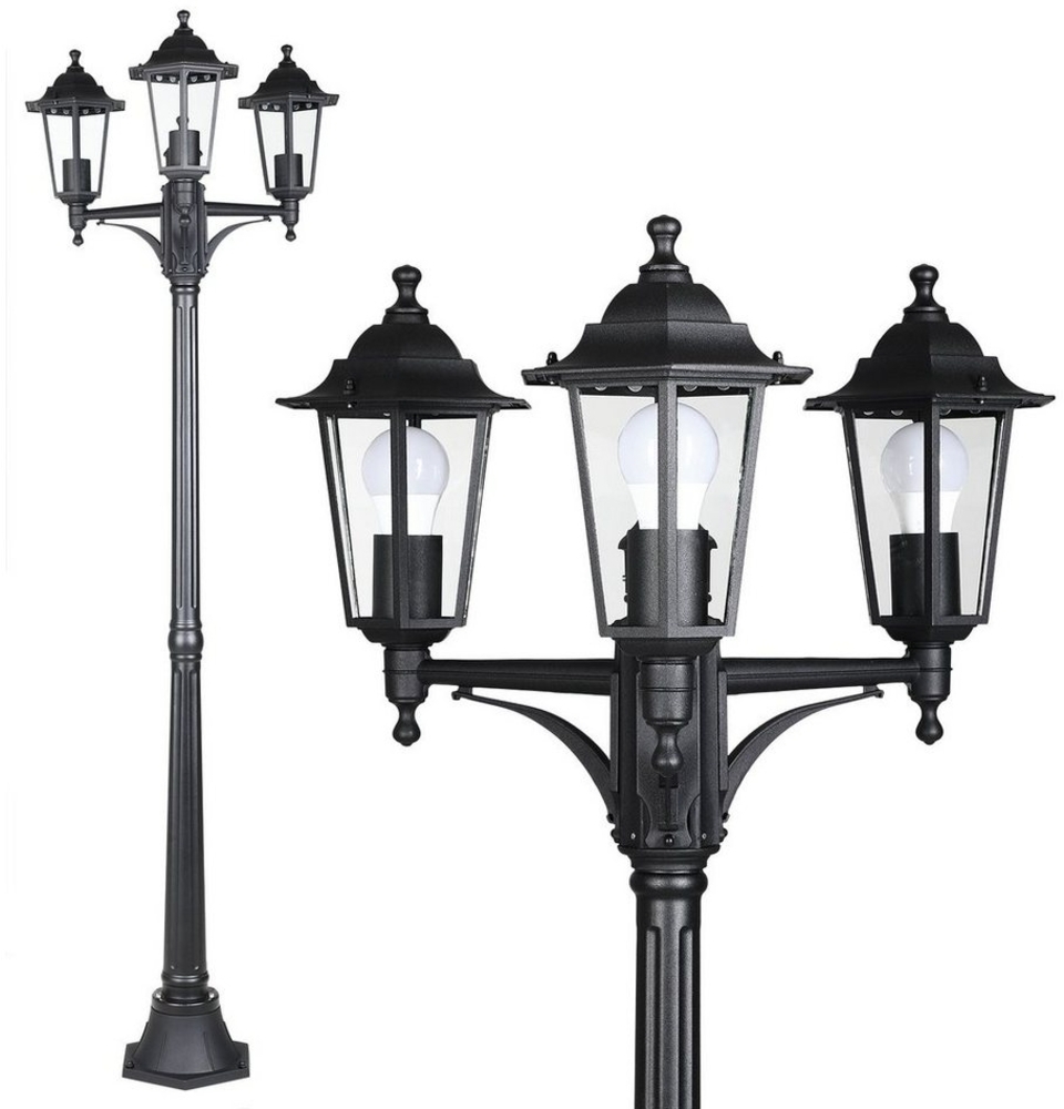 MONZANA® Außenleuchte, Laterne, 3-flammig, 176 cm, wetterfest, IP44, Aluminiumguss, Vintage-Kandelaber, Gartenleuchte & Wegeleuchte Bild 1