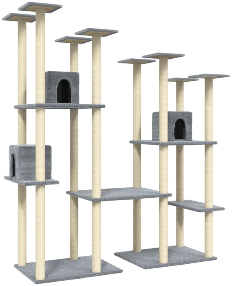 vidaXL Kratzbaum mit Sisal-Kratzsäulen Hellgrau 174 cm 171534 Bild 1