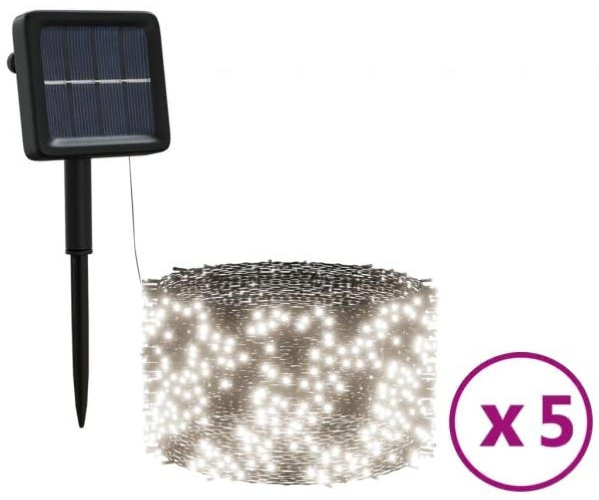 vidaXL Solar-Lichterketten 5 Stk. 5x200 LED Kaltweiß Innen Außen 328952 Bild 1