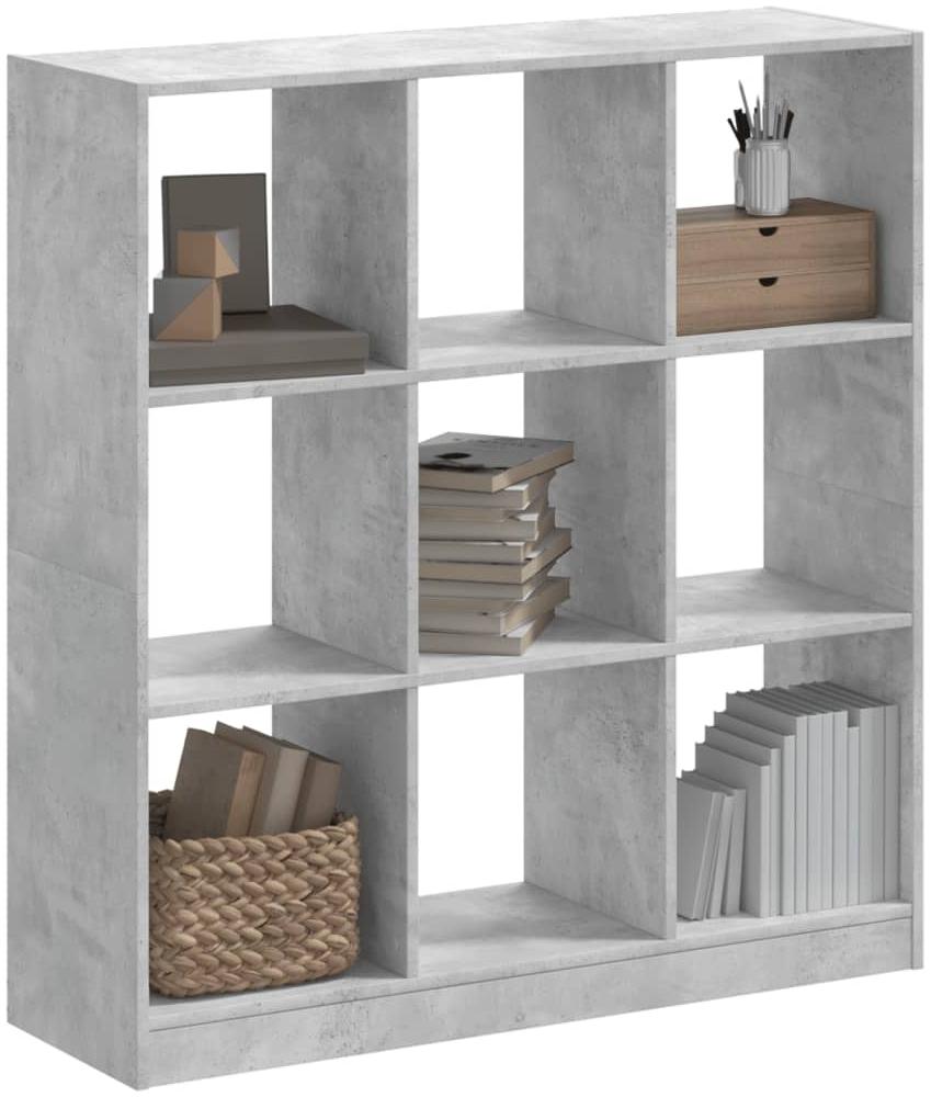 vidaXL Bücherregal Betongrau 102x32x108 cm Holzwerkstoff 3307840 Bild 1