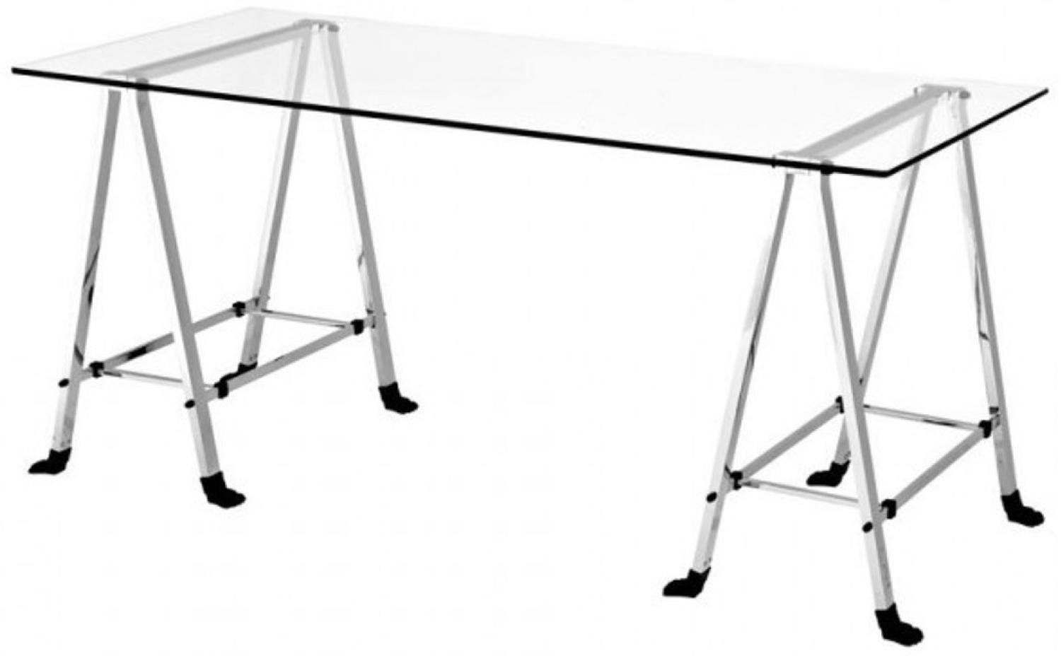 Casa Padrino Luxus Art Deco Schreibtisch 170 x 80 x H. 77 cm - Schreibtisch Büro Möbel Bild 1