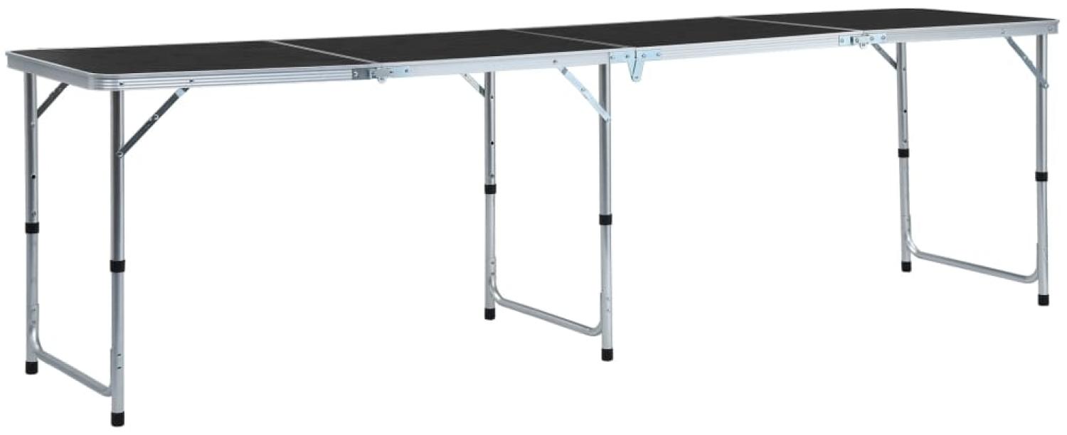 vidaXL Klappbarer Campingtisch Grau Aluminium 240 x 60 cm 48177 Bild 1