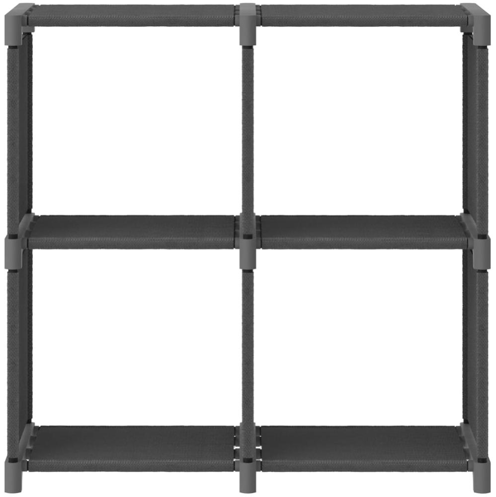 vidaXL Würfel-Regal 4 Fächer Grau 69x30x72,5 cm Stoff 322600 Bild 1