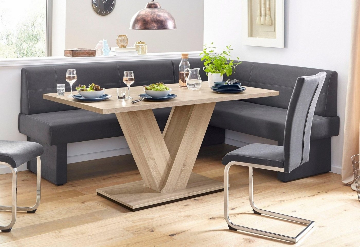 Home affaire Eckbank Nils, Sitz und Rücken gepolstert, verschiedene Qualitäten Bild 1