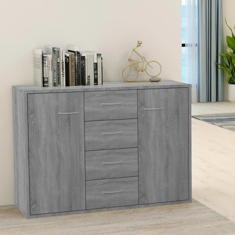 vidaXL Sideboard Grau Sonoma 88x30x65 cm Holzwerkstoff 815370 Bild 1