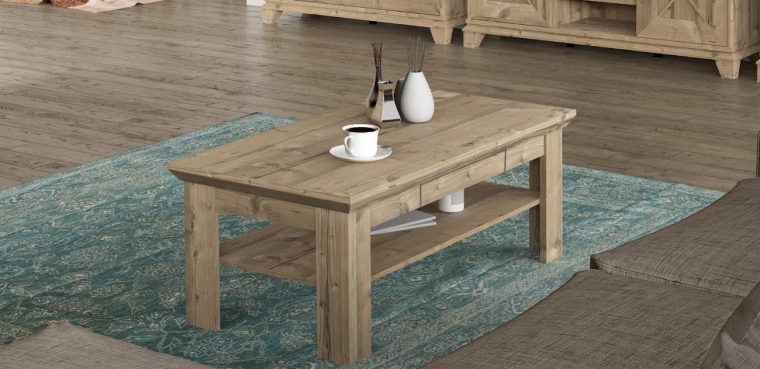 Couchtisch Wohnzimmertisch Ziertisch Landhaus Bramberg Fichte 120cm Bild 1