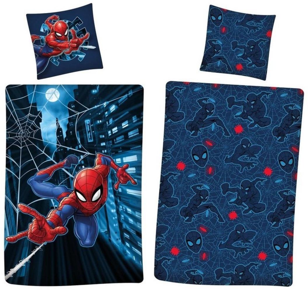 AY!Max Kinderbettwäsche Spiderman Flanell Bettwäsche, 80 x 80 cm + 135 x 200 cm Bild 1