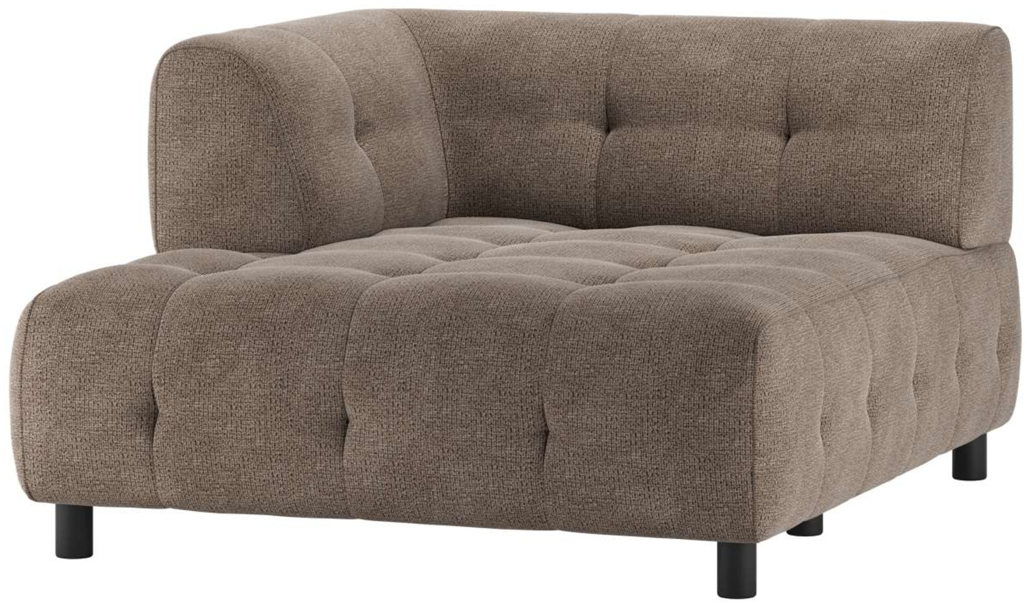 Modulsofa Louis Chaiselongue aus Chenille Links, Braun Bild 1