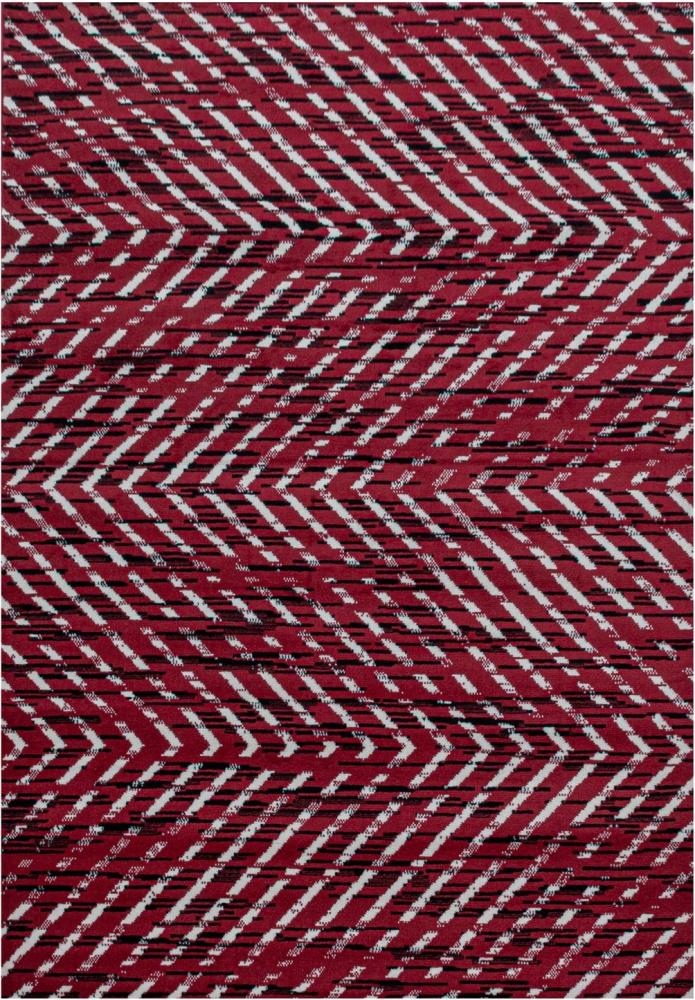 Kurzflor Teppich Bora rechteckig - 140x200 cm - Rot Bild 1