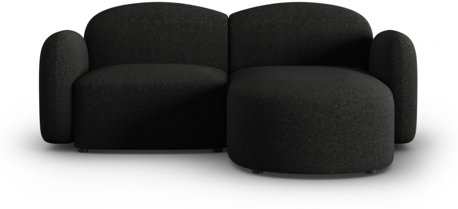 Micadoni Ecksofa Blair 3-Sitzer Rechts Chenille Schwarz Melange Bild 1