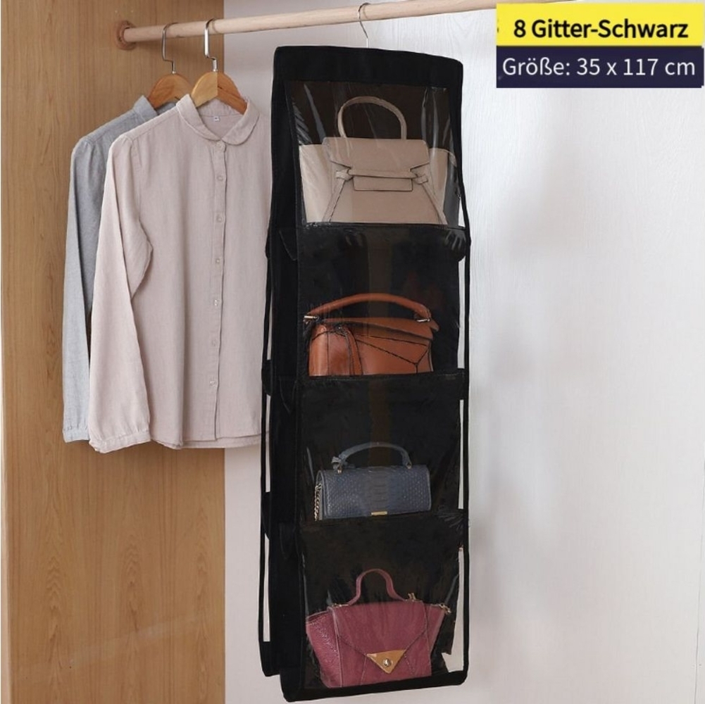 JOYOLEDER Hängeregal Aufbewahrung handtaschen Aufbewahrung 6/8 Taschen Organizer, Transparentes Fenster Bild 1