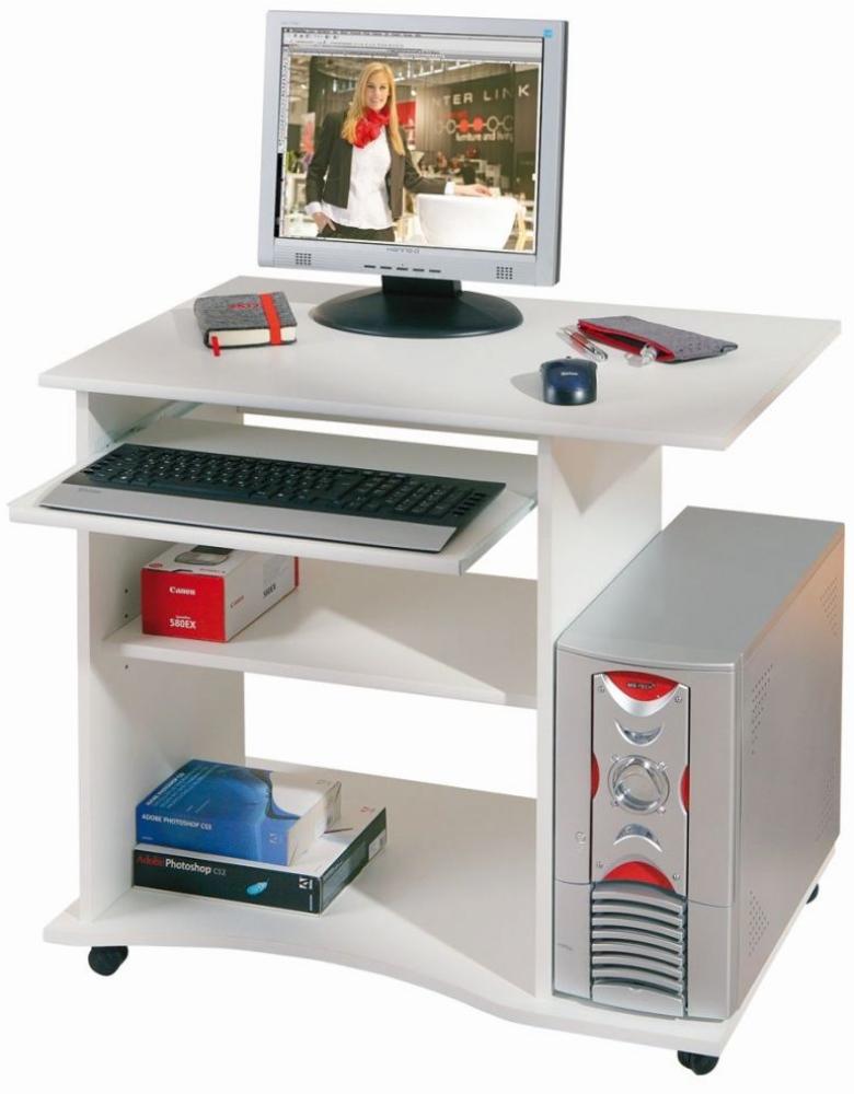 Schreibtisch Pemos weiss Tisch Bürotisch Computertisch Büro Arbeitszimmer PC Bild 1