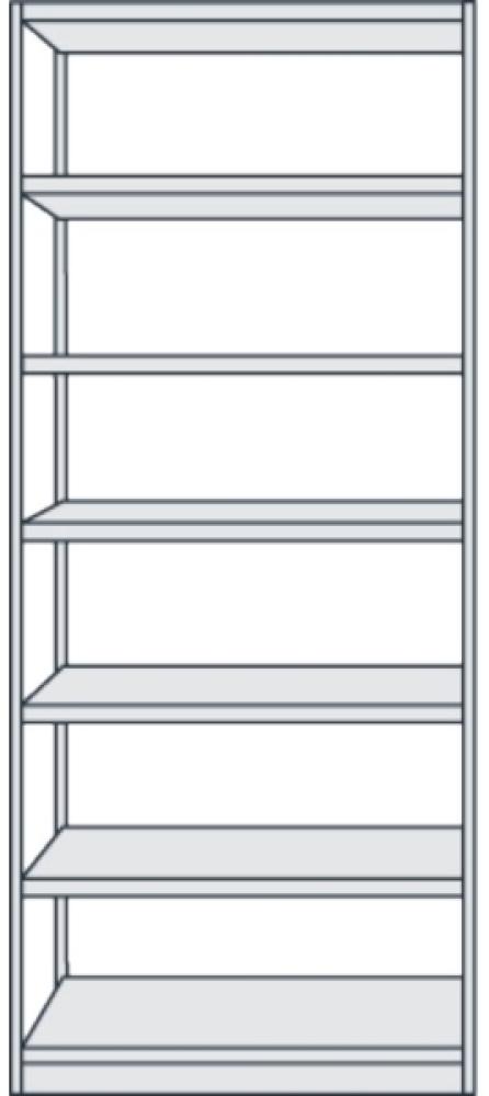 Kerkmann Büroregal Progress 500 Grundregal BxTxH 75x30x225cm 7 Böden l Bild 1