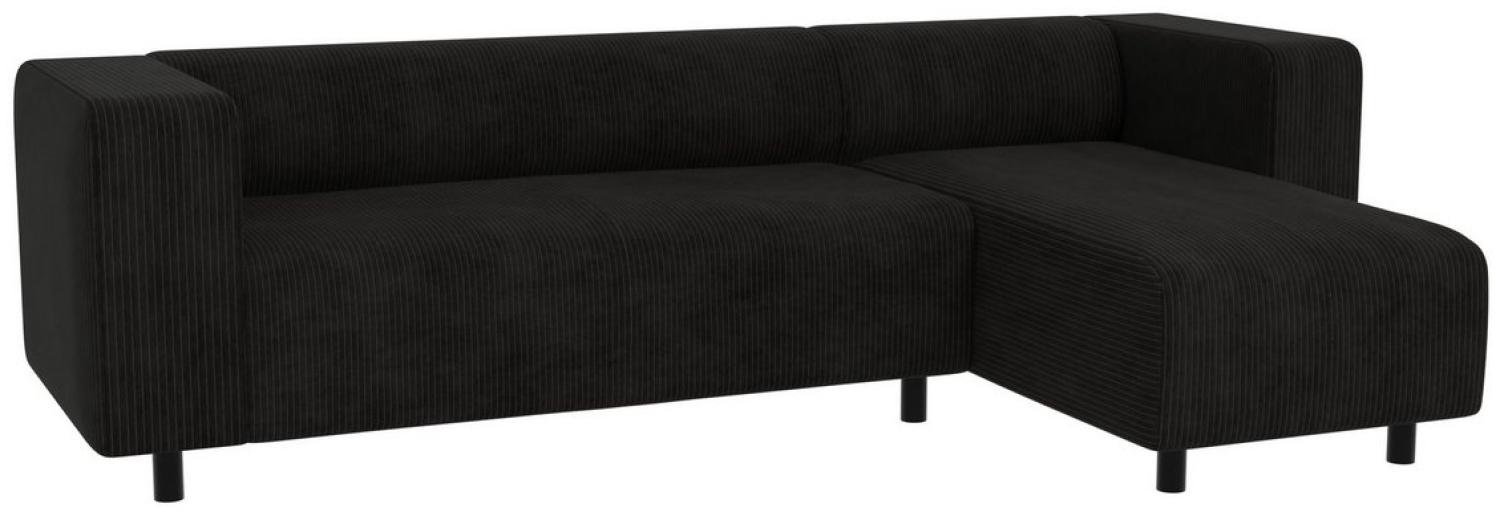 S-Style Möbel Ecksofa mit Ottomane Gustav aus Cord-Stoff mit bequemem Sitz, mit Wellenfederung Bild 1