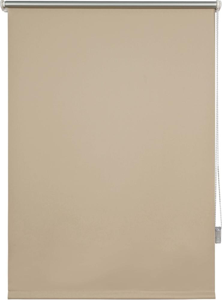 ondeco Thermo-Rollo ohne Bohren, Verdunkelung für Fenster und Türen, Sonnenschutz Fenster innen, Sichtschutz Seitenzugrollo lichtundurchlässig - 120x160 cm - Beige Bild 1