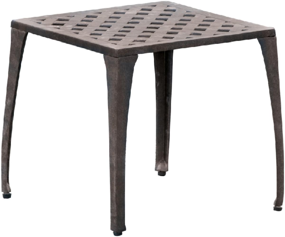 Inko Fußhocker Duke/Nexus Alu-Guss 45x45x44 cm Sitzhocker Tisch 2 Farben zur Wahl Bronze Bild 1