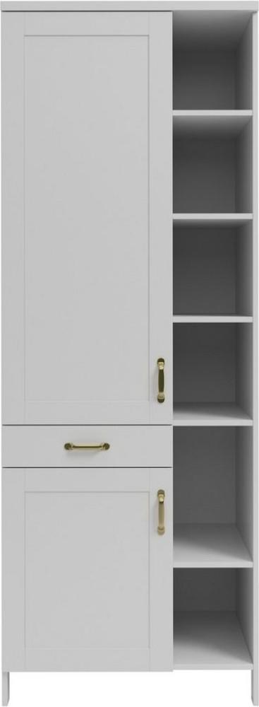 Home affaire Hochschrank Alba (1-St) Breite 75 cm, Kiefer massiv, 6 offene Fächer Bild 1