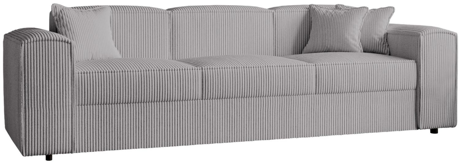 Mirjan24 'Santos' Schlafsofa, Cord, Grau, 79 x 88 x 252 cm Bild 1