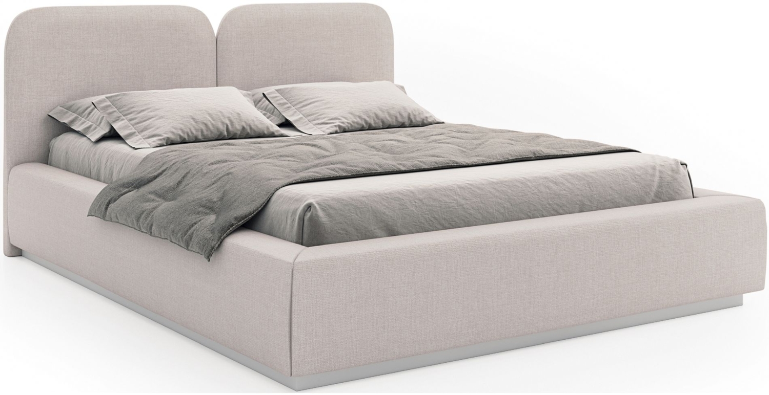 Selsey 'Comoves' Polsterbett 140x200 mit Chenillebezug, Bettkasten und Lattenrost, Hellbeige Bild 1