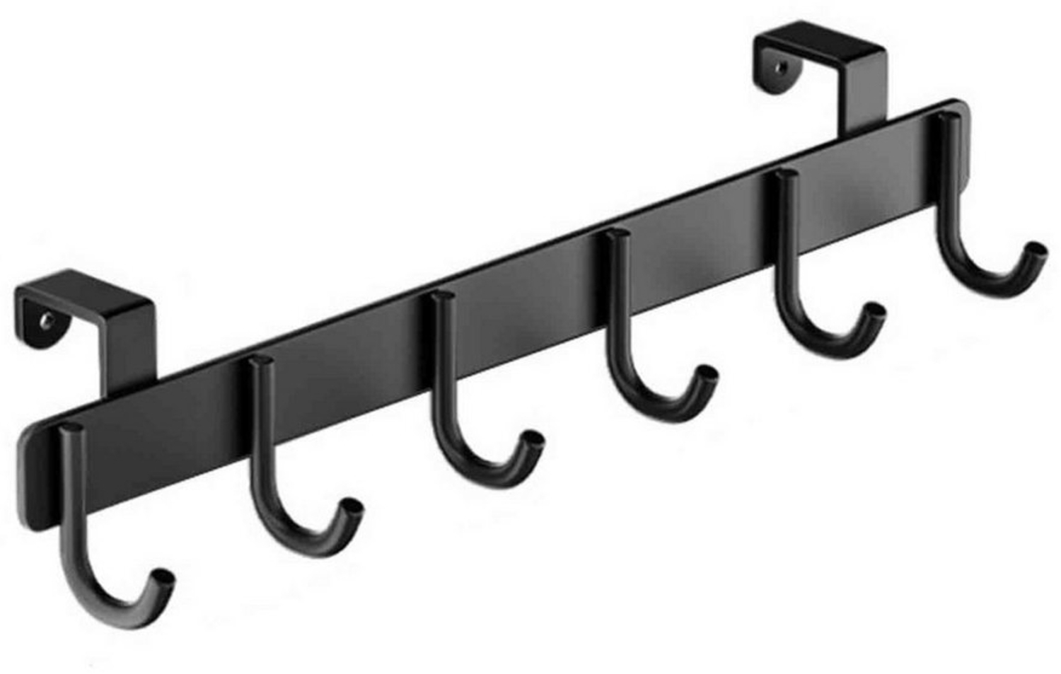 OKWISH Türgarderobe Türhaken Türhakenleiste Tür Kleiderhaken Küche Hakenleiste Legierung, Kinderzimmer, Badezimmer, Wohnzimmer, Küche, (zum Einhängen universell platzsparend Ohne Bohren), mit 6 Haken Bild 1