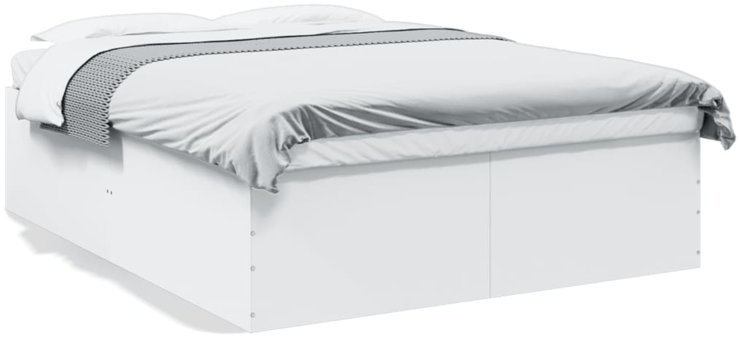 vidaXL Bettgestell Weiß 160x200 cm Holzwerkstoff 3280909 Bild 1