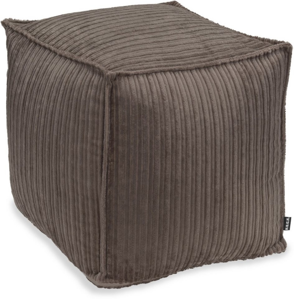 H.O.C.K. Sitzhocker H.O.C.K. Precious Cord Bean Cube Hocker eckig Pouf 40x40x40cm braun, Hocker: Bequem, vielseitig, Wohnzimmer, Schlafzimmer & Flur Bild 1