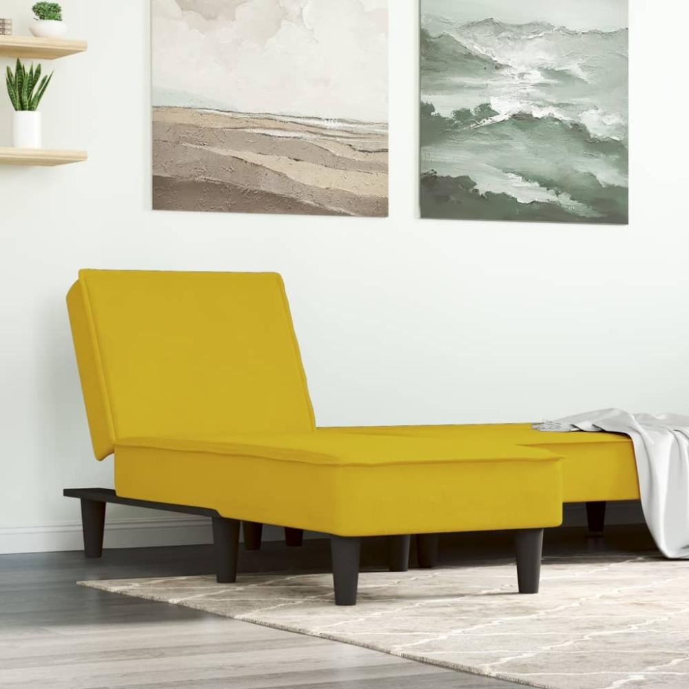 vidaXL Chaiselongue Gelb Samt 352839 Bild 1