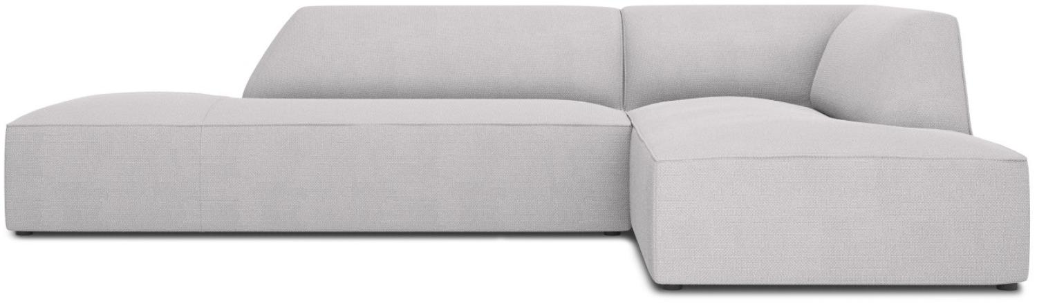 Micadoni 4-Sitzer Modular Ecke rechts Sofa Ruby | Bezug Light Grey | Beinfarbe Black Plastic Bild 1