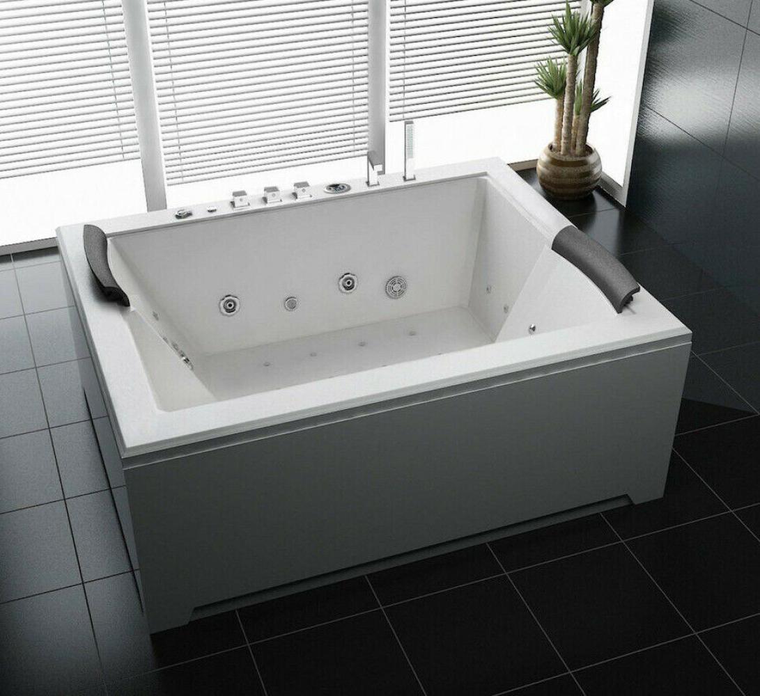 Luxus LED Whirlpool Badewanne SET 180x142cm +Heizung+Hydrojets+Ozon +Radio 2024 Bild 1