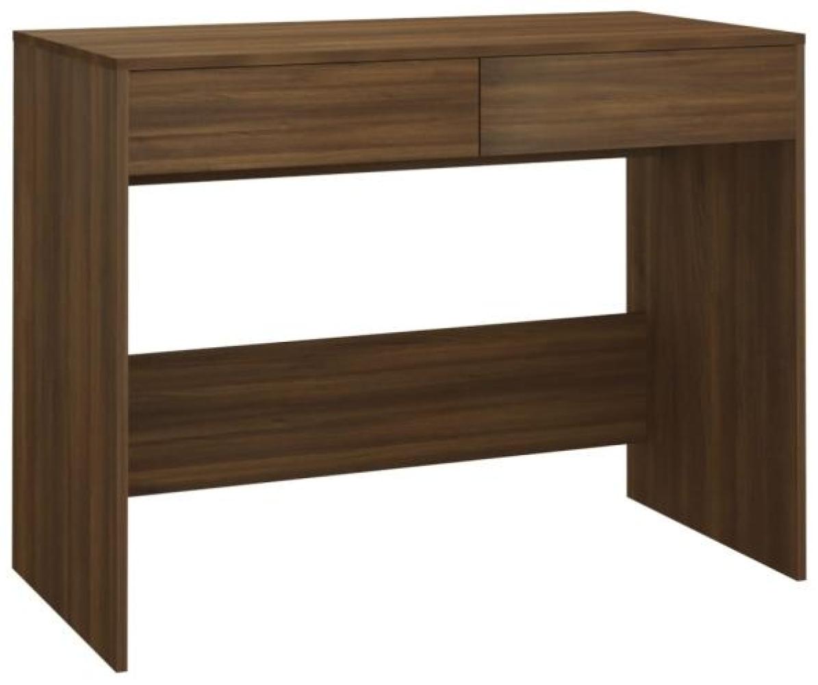 Schreibtisch Braun Eichen-Optik 101x50x76,5 cm Holzwerkstoff Bild 1