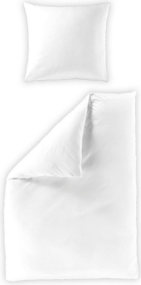 BIERBAUM Bettwäsche Elegant uni, Mako-Satin, 2 teilig, Mako-Satin, 100 % Baumwolle, Uni, pflegeleicht Bild 1