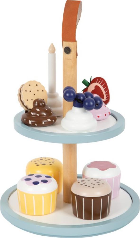 Small foot 12434 - Cupcake Etagere tasty, mit Zubehr fr Kinderkche, Holz, Hhe: 28cm Bild 1