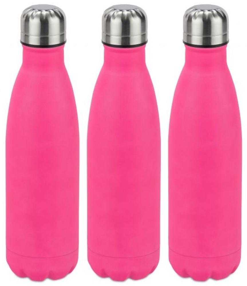 3 x Trinkflasche Edelstahl pink 10028148 Bild 1