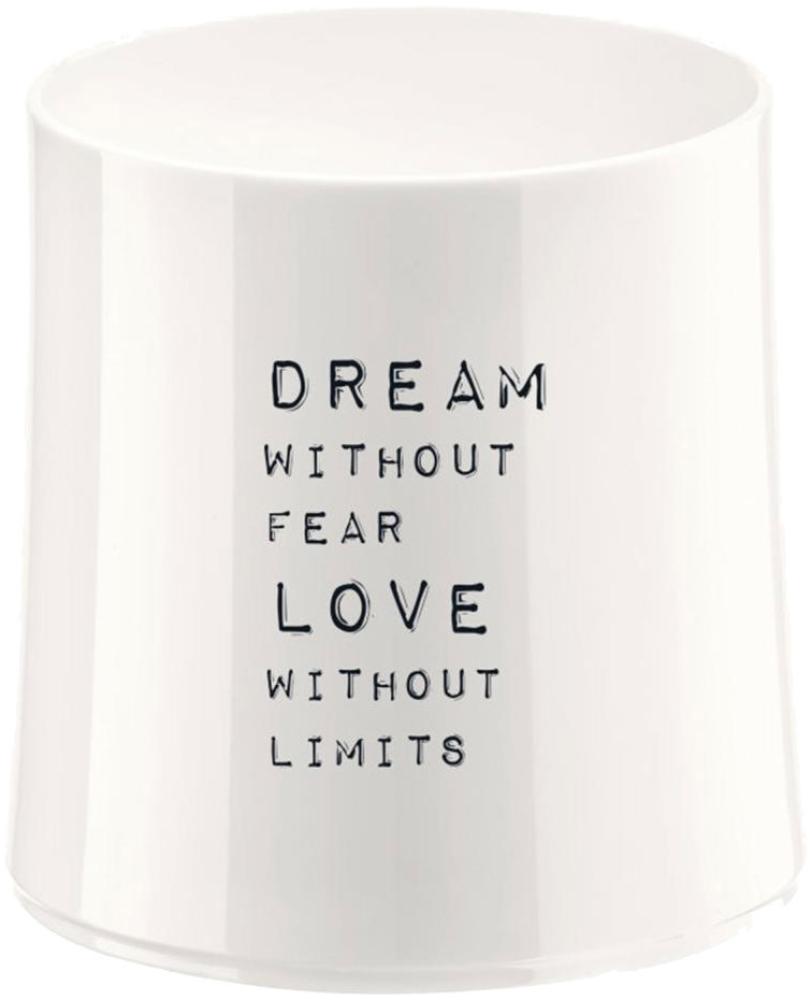 Koziol Cheers No. 2 Dream Without Fear Glas mit Druck, Cocktailglas, Trinkbecher, Trinkglas, Kunststoff, Cotton White, 250 ml, 3414525 Bild 1