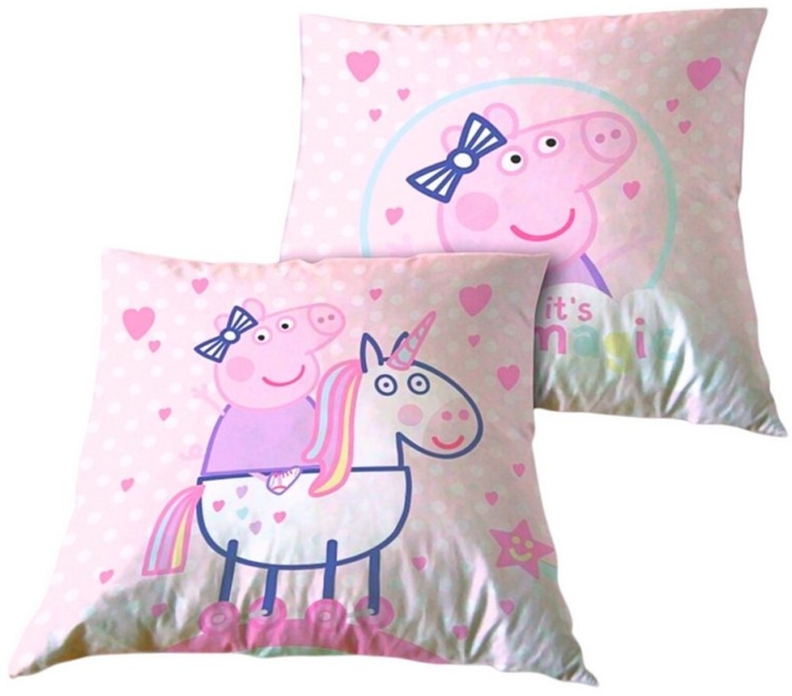 Peppa Pig Dekokissen Peppa Wutz - It´s Magic, Kinder Kuschelkissen 35 x 35 cm Bild 1