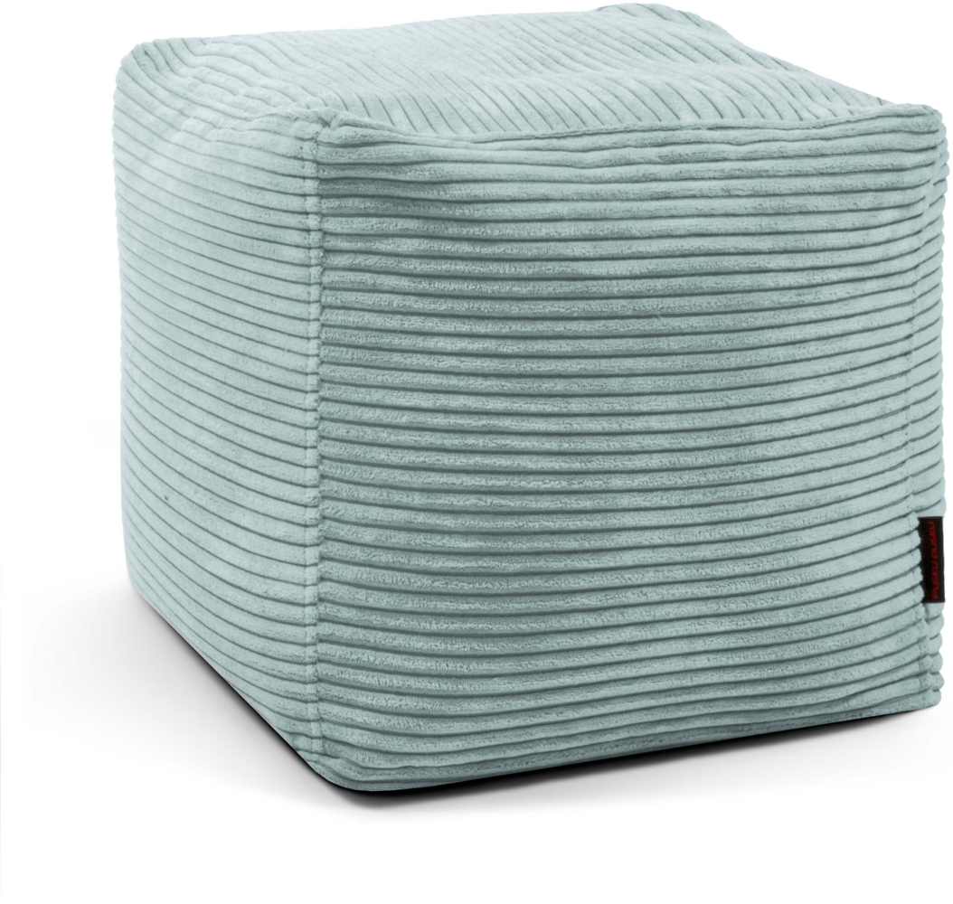 Sitzsack ‘Pouf Up!‘, Bezugstoff - Waves, 100% Polyester, Mint, 40x45x45 cm cm. Bild 1