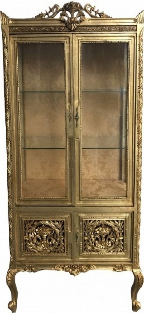 Casa Padrino Vitrine Barock Vitrine Gold ModF7 - Doppel Vitrinenschrank Bild 1