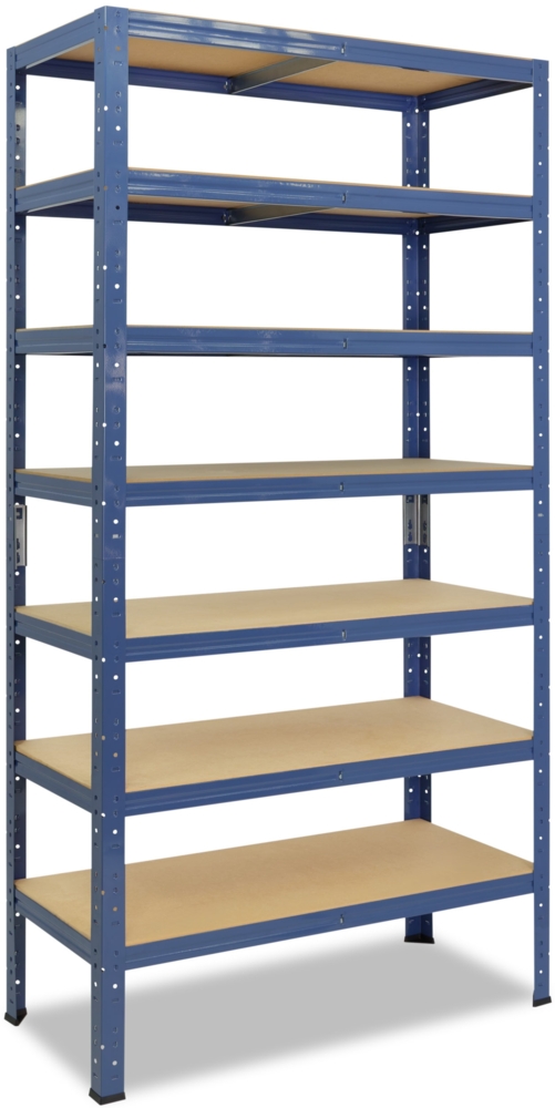 shelfplaza HOME 230x50x30 cm Schwerlastregal in blau mit 7 Böden und 125 kg Traglast pro Boden Bild 1