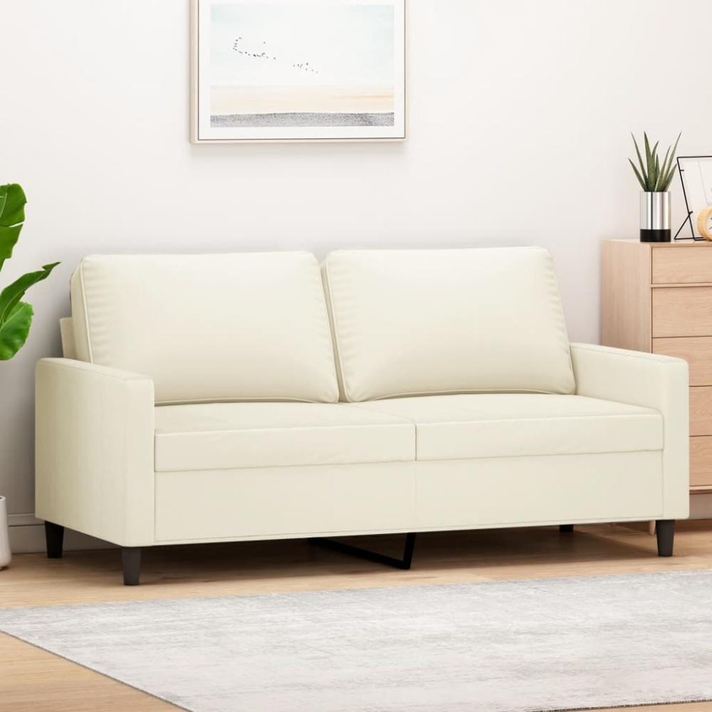 vidaXL 2-Sitzer-Sofa Creme 140 cm Samt 359207 Bild 1