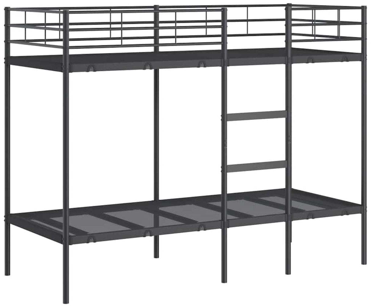 vidaXL Etagenbett ohne Matratze Schwarz 80x200 cm Stahl 42000320 Bild 1