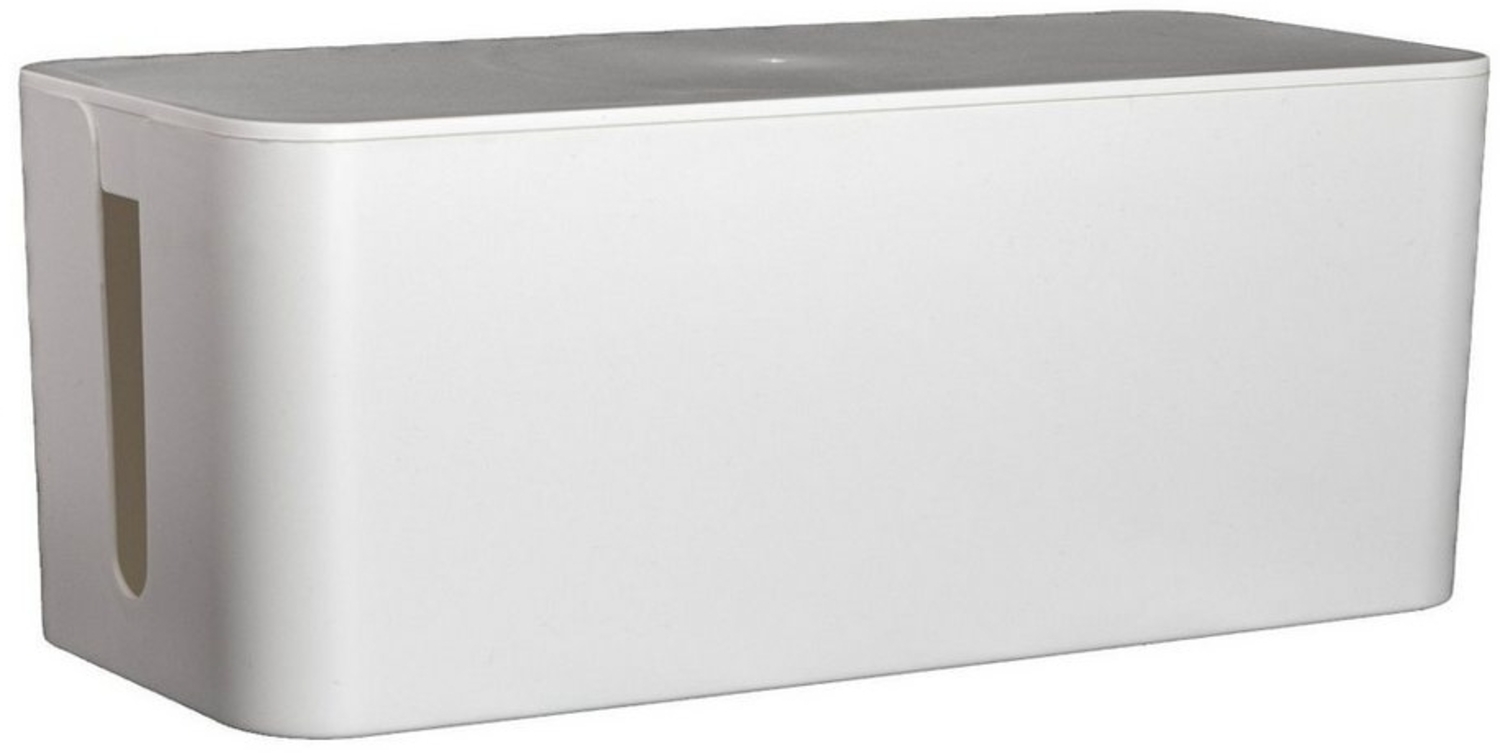 Intirilife Kabelbox, Kabelbox aus Kunststoff in Weiß - 32.1x13.6x12.7cm Bild 1